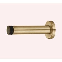 Wall-Mounted Brass Door Stoppers with Flexible Arm, Door Guards and Protectors for Interior Walls, Durable Plated Finish for Hotels Offices and Home Applications